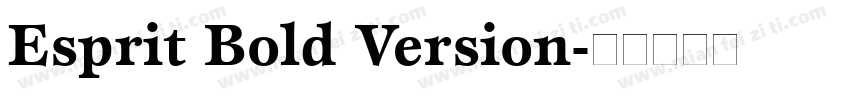 Esprit Bold Version字体转换
